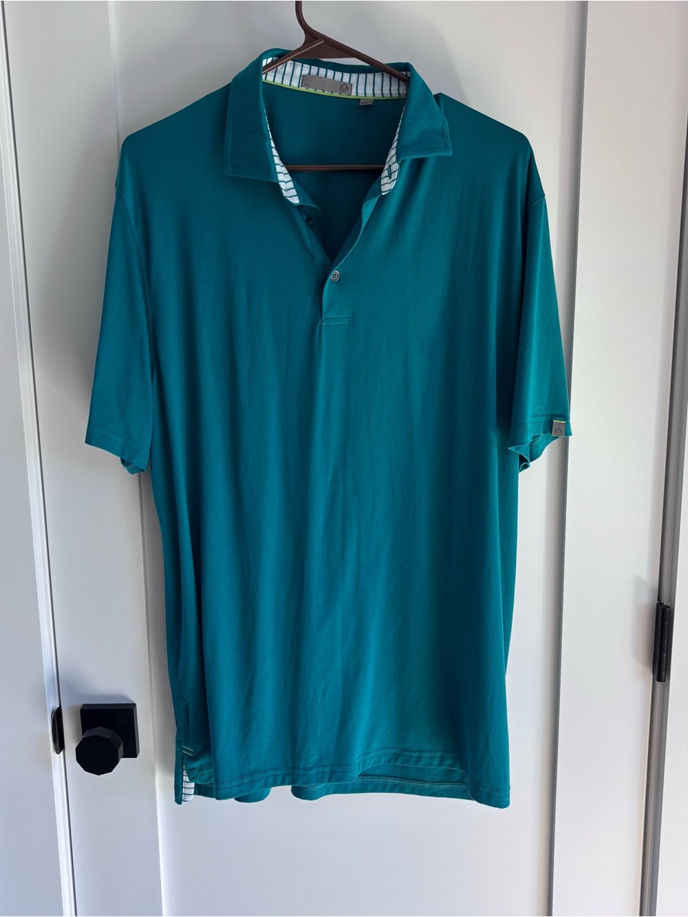 tasc Performance Men’s Large Teal MicroModal Golf Polo Shirt